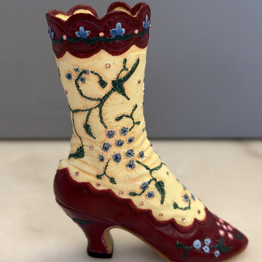 Just The Right Shoe By Raine 1998  "Opera Boot" #25005 Floral Victorian - Picture 6 of 10